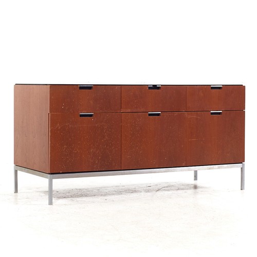 Knoll style mid century walnut - knoll,